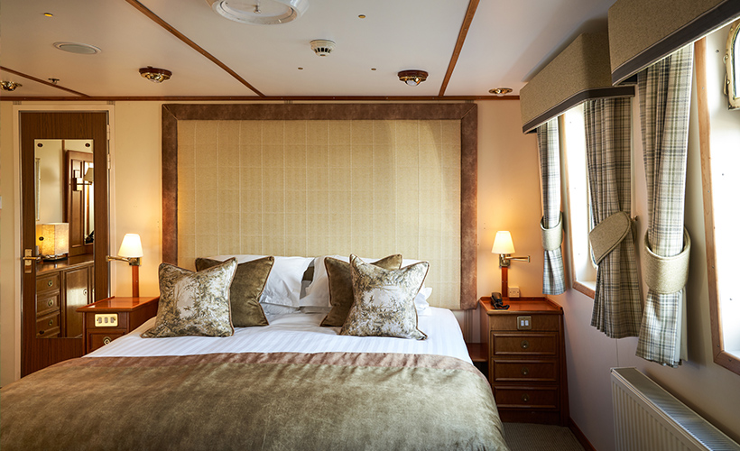 The Isle of Arran Suite cabin on the Hebridean Princess cruise ship of Hebridean Island Cruises