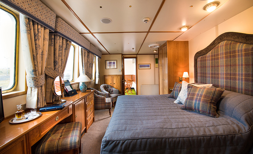 The Isle of Benbecula cabin on the Hebridean Princess cruise ship of Hebridean Island Cruises