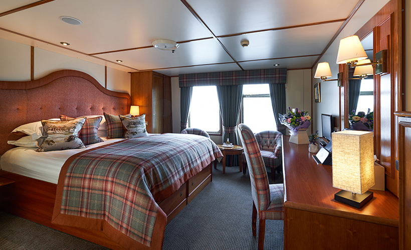 The Isle of Iona cabin on the Hebridean Princess cruise ship of Hebridean Island Cruises