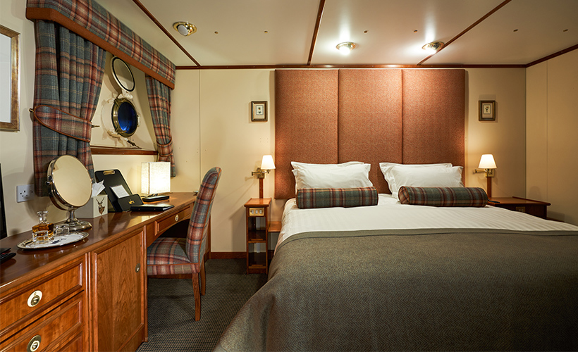 The Kinloch Castle cabin on the Hebridean Princess cruise ship of Hebridean Island Cruises
