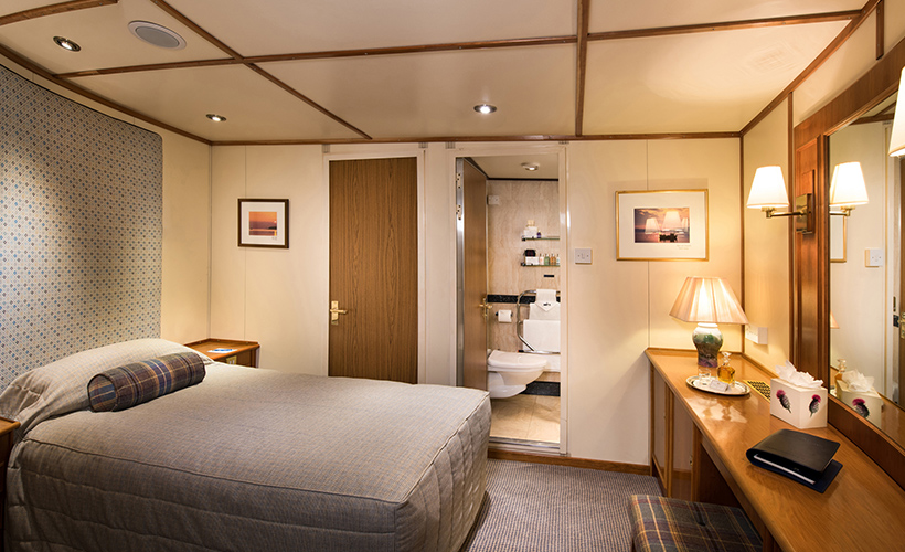 The Loch Scresort cabin on the Hebridean Princess cruise ship of Hebridean Island Cruises