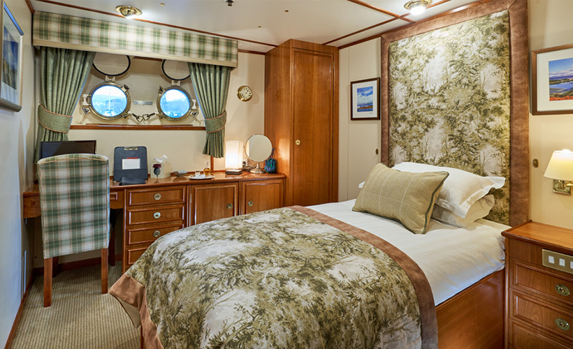 The Sound of Jura cabin on the Hebridean Princess cruise ship of Hebridean Island Cruises
