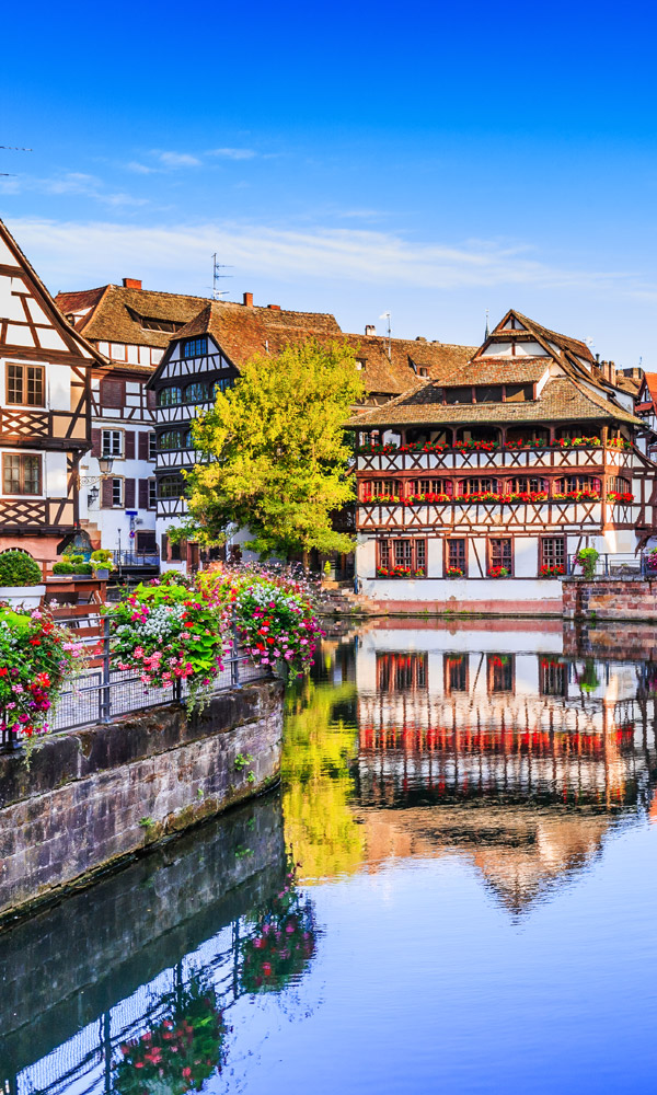 Traditional half timbered houses in Strasbourg France