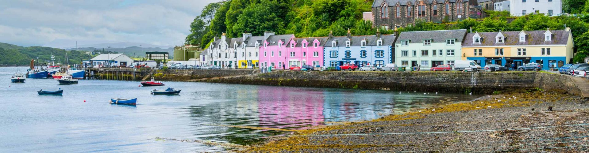 Colourful houses in Portree on the Isle of Skye