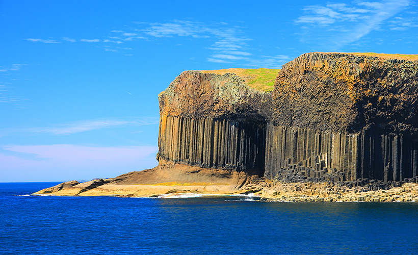 Fingal's Caves on Staffa in the Inner Hebrides of Scotland