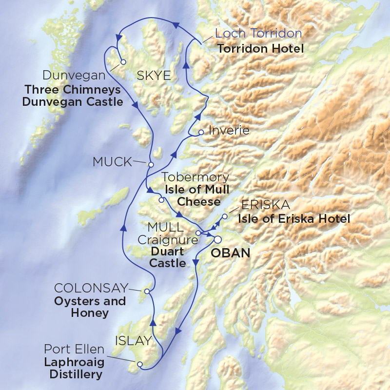 Flavours of the Hebrides route map