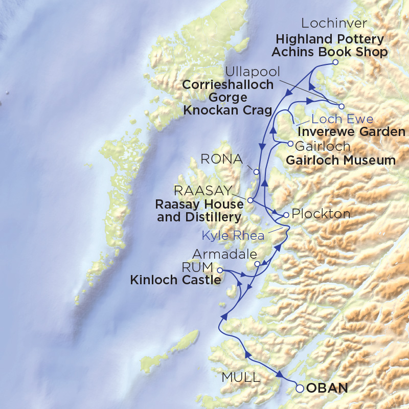 Footloose in Wester Ross Map route map