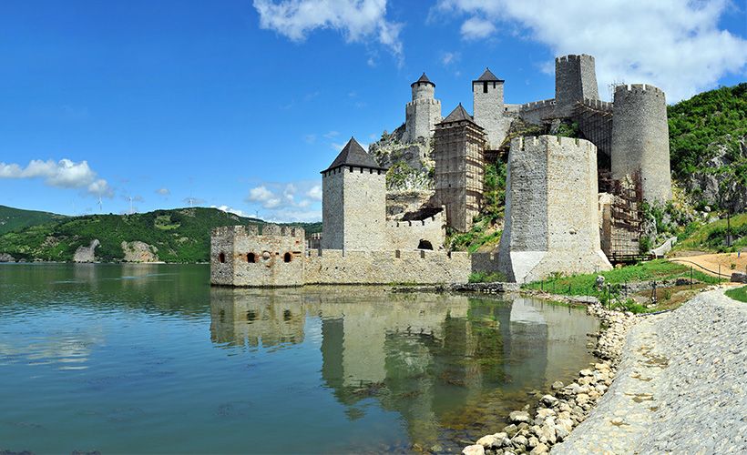 Golubac Fortress by the Danube River