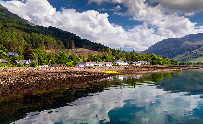 Inverie on the peninsula of Knoydart in Scotland