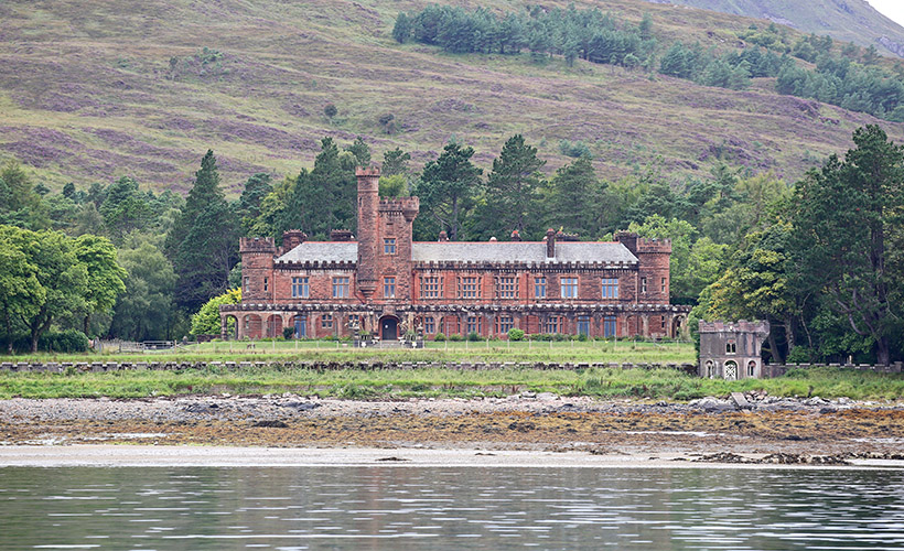 Kinloch Castle on the Isle of Rum in Scotland