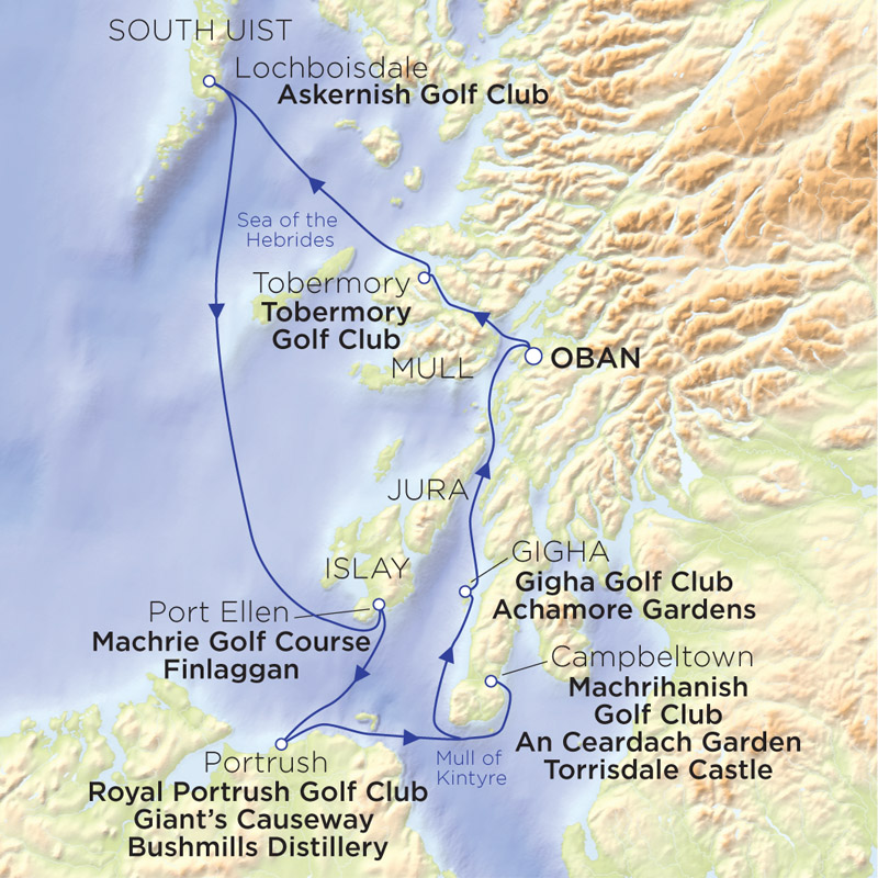 Golf in the Hebrides and Antrim