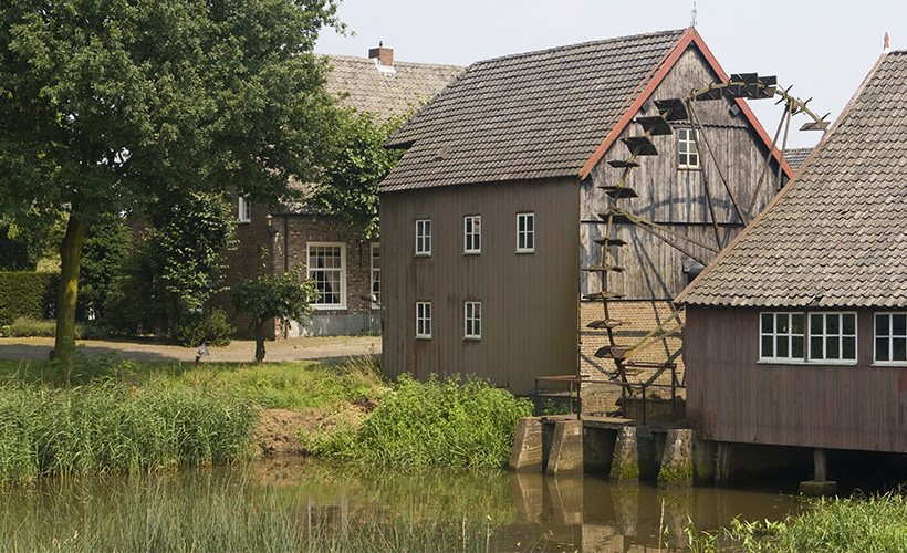An old watermill in Nuenen, the Village of Van Gough, in the Netherlands