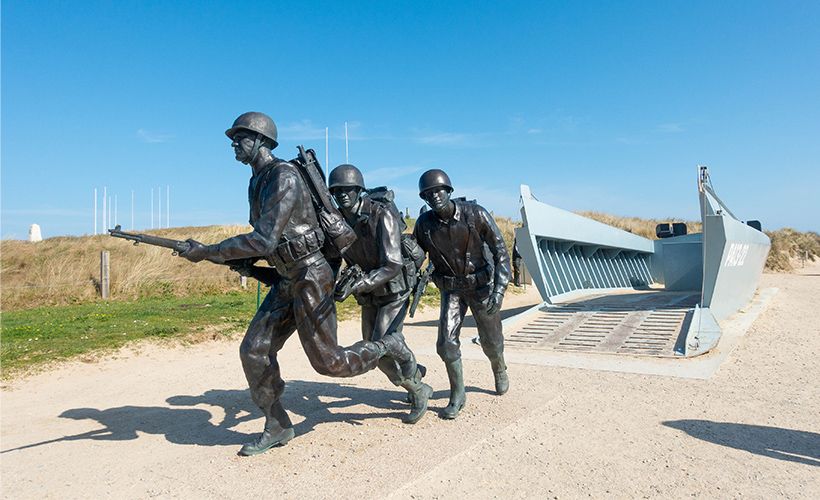 The Higgins Memorial on Utah beach in Normandy