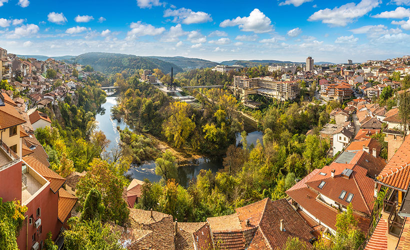 Veliko Turnovo in Bulgaria on a summers day