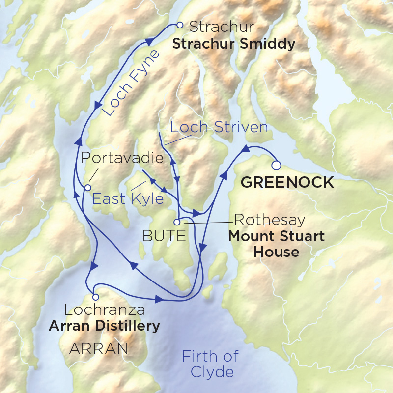 A Taste of the Lower Clyde route map