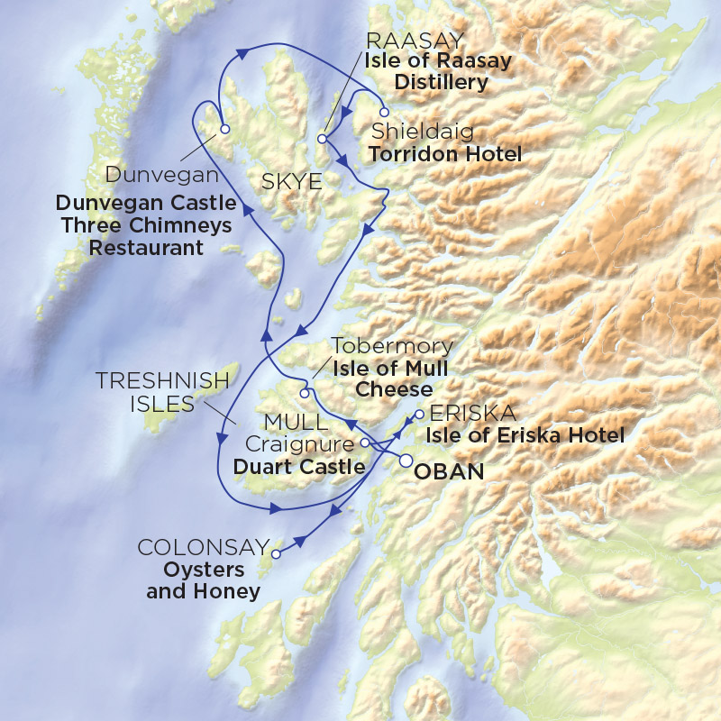 Flavours of the Hebrides route map