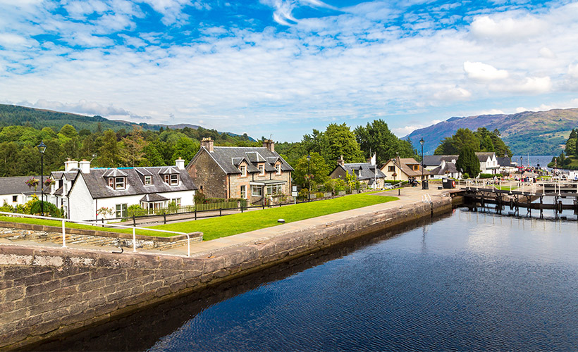 Fort Augustus on the Caledonian Canal by Loch Ness