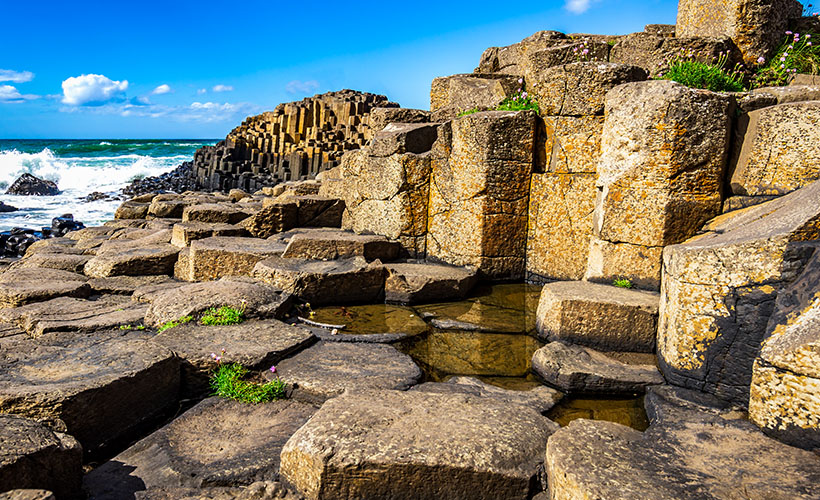 The Giant's Causeway in County Antrim on the North Coast of Northern Ireland