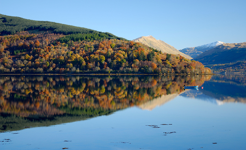 Loch Fyne in Scotland on an Autumn day