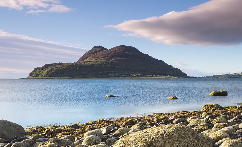 A view of the Holy Isle in Scotland