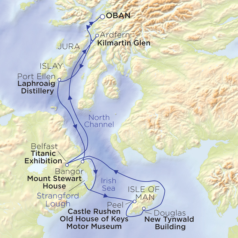 Caelic Heritage cruise map