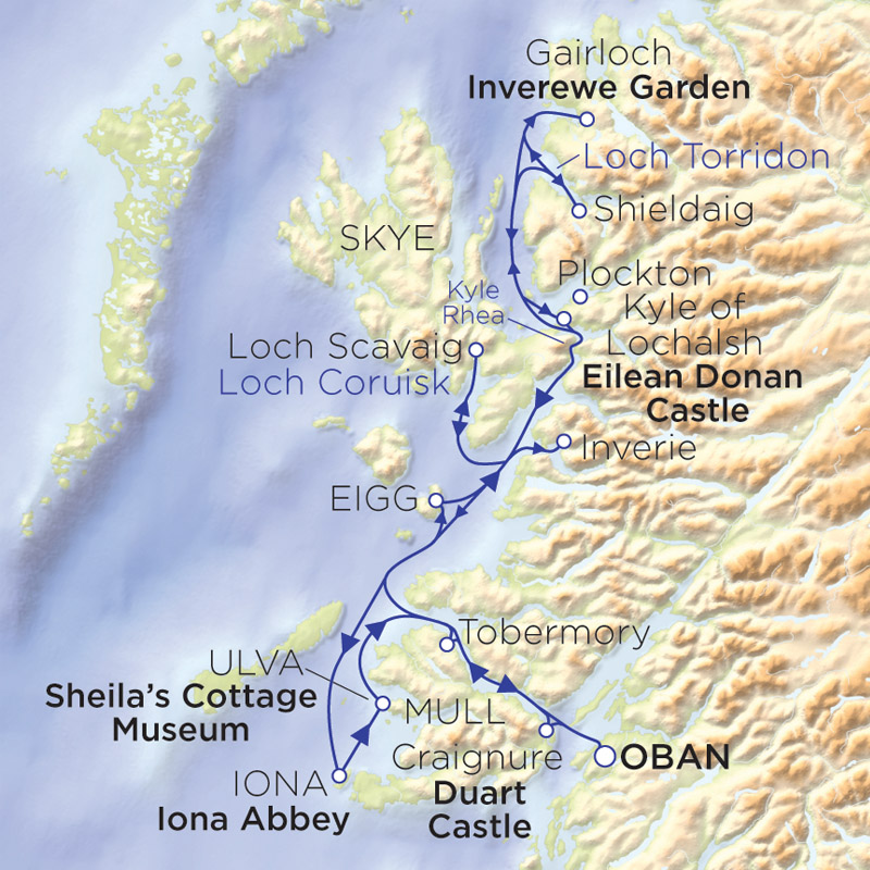 Footloose to Lochs and Isles map