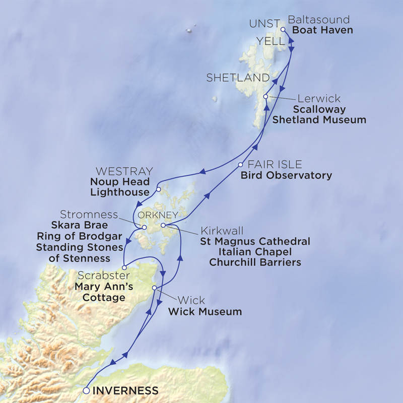History and Heritage of the Northern Isles map